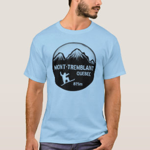 Camiseta T azul das caras da arte do snowboard de Mont