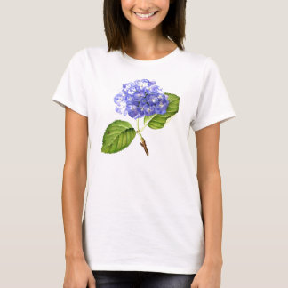 Camiseta T azul do Hydrangea