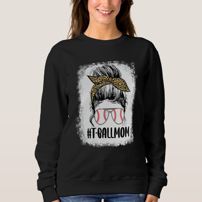 Camiseta T Ball Mãe Vida Mão Mana Teeball Mamãe Softball Mo (Frente)