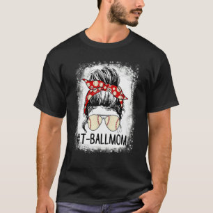 Camiseta T Ball Mãe Vida Mão Mana Teeball Mamãe Softball Mo