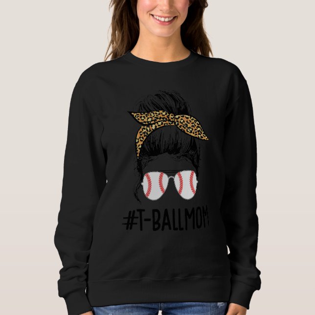 Camiseta T Ball Mãe Vida Mão Mana Teeball Mamãe Softball Mo (Frente)