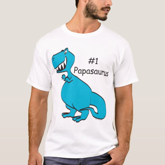 Camiseta T básico de Papasaur (Frente)