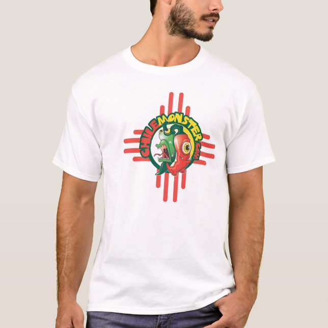 Camiseta T básico dos homens do monstro do Chile (Frente)