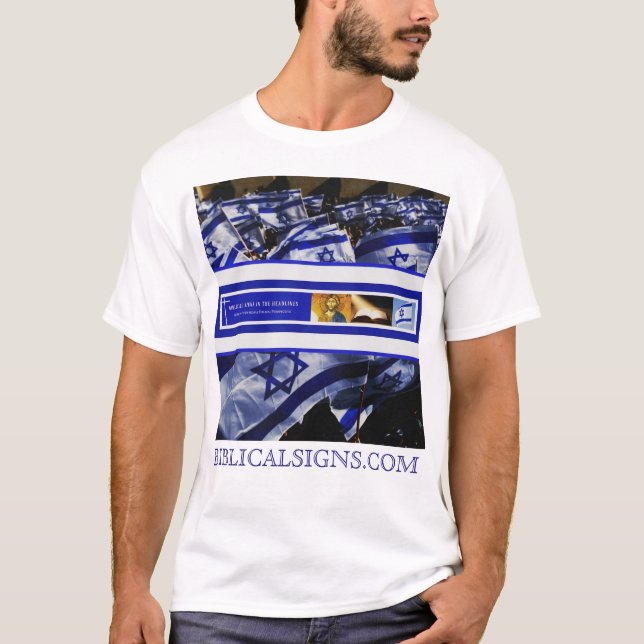 Camiseta T bíblico dos sinais ITH "Israel 1948" (Frente)