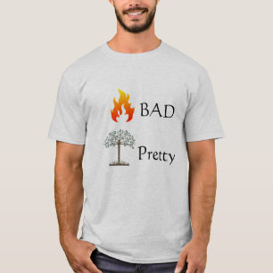 Camiseta T BONITO da árvore MÁ do fogo