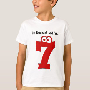 Camiseta T bonito do aniversário para o número do vermelho