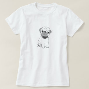 Camiseta T bonito do gráfico do cão de filhote de cachorro