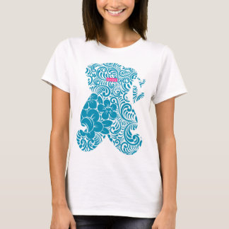 Camiseta T bonito (urso azul)