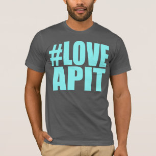 Camiseta T-Camisa azul dos homens do #LOVEAPIT o OUTRO