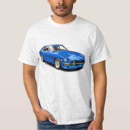 Camiseta T-Camisa clássica do Z-Car do vintage azul