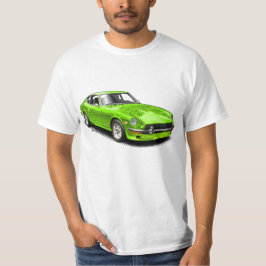 Camiseta T-Camisa clássica do Z-Car do vintage verde