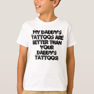Camiseta T-camisa dos miúdos dos tatuagens do meu pai