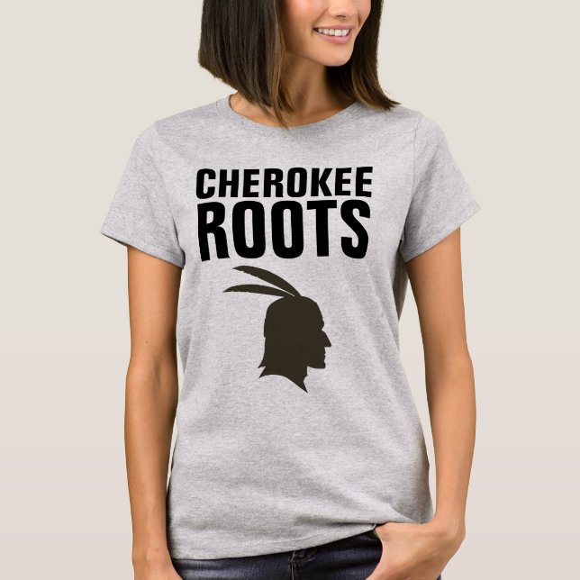 Camiseta T-Camisas de RAÍZES CHEROKEE (Frente)