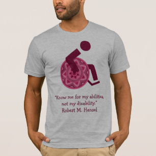 CAMISETA T CAMISTURA PARA PESSOAS COM DEFICIÊNCIA, DIA OU C