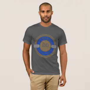 Camiseta T comemorativo do logotipo do 20yr de Interrail