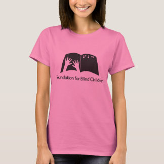 Camiseta T cor-de-rosa das senhoras com logotipo de FBC