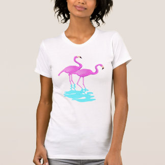 Camiseta T cor-de-rosa do flamingo