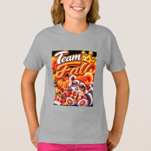 Camiseta T-Cute Team Fall Raccoon Temporada de Out