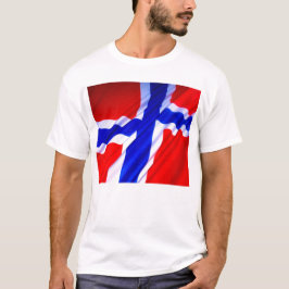 Camiseta T da bandeira de Noruega