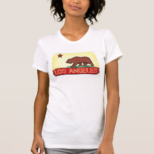 Camiseta T da bandeira do estado das senhoras de Los