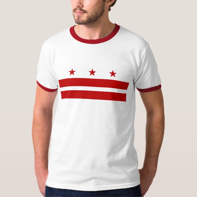 Camiseta T da bandeira do Washington DC (Frente)