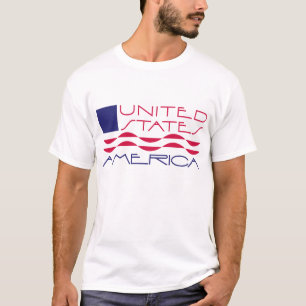 Camiseta T da bandeira dos Estados Unidos da América