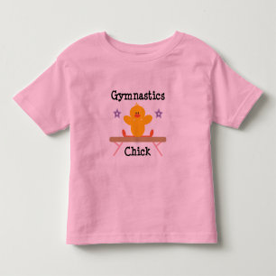 Camiseta T da campainha da criança do pintinho da ginásti