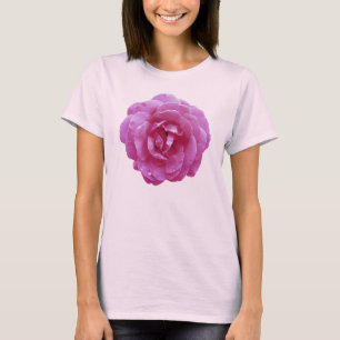 Camiseta T da campainha das mulheres - rosa escuro do rosa