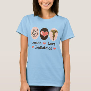 Camiseta T da campainha do pediatra da pediatria do amor da