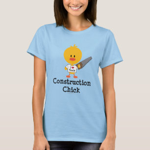 Camiseta T da campainha do pintinho da construção