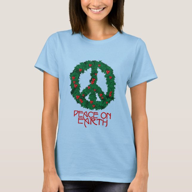 Camiseta T da grinalda da paz (Frente)