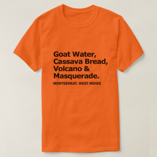 Camiseta T da laranja da água do pão e da cabra da mandioca