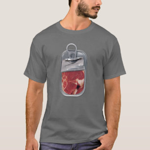 Camiseta T da lata da carne