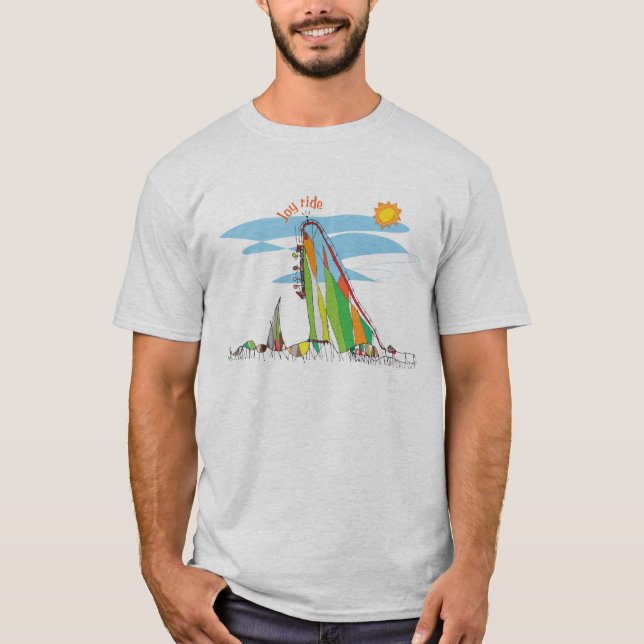 Camiseta T da montanha russa (Frente)