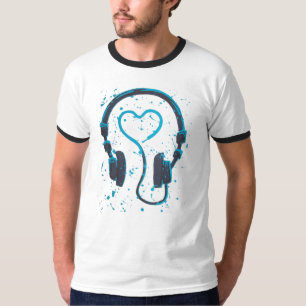 Camiseta T da música do amor de DJs