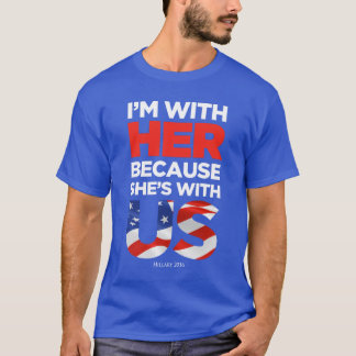 Camiseta T da obscuridade/cor de Hillary 2016