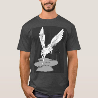 Camiseta T da obscuridade do cavalo de vôo