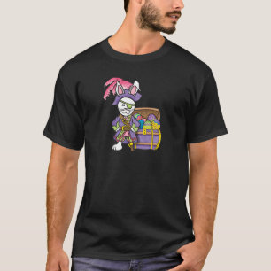 Camiseta T da obscuridade do coelho do pirata