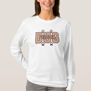 Camiseta T da pessoa do cão para mulheres