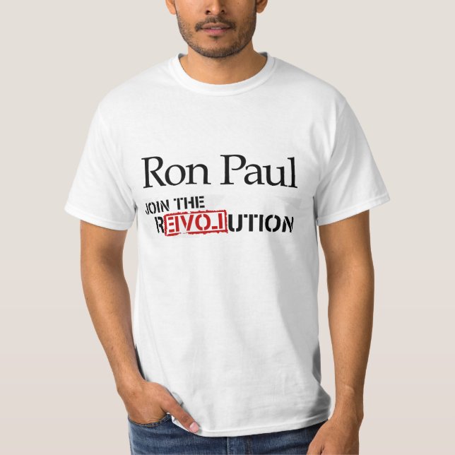 Camiseta T da revolução de Ron Paul (Frente)
