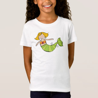 Camiseta T da sereia das meninas