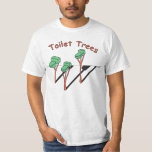 Camiseta T das árvores do toalete