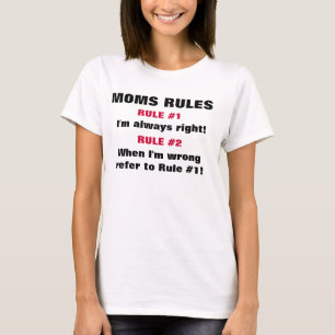 Camiseta T das REGRAS das MÃES