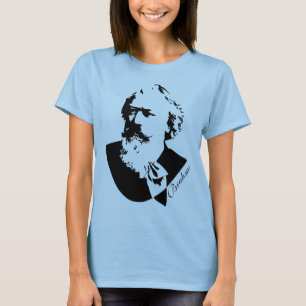 Camiseta T das senhoras de Johannes Brahms do compositor da