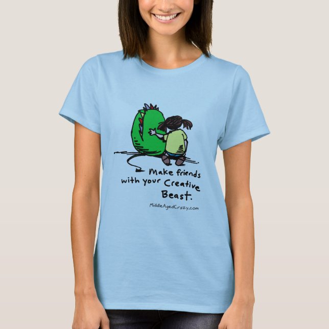 Camiseta T das senhoras dos makefriends (Frente)