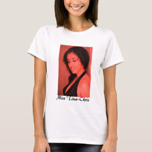 Camiseta T das senhoras - senhorita Tina Chris
