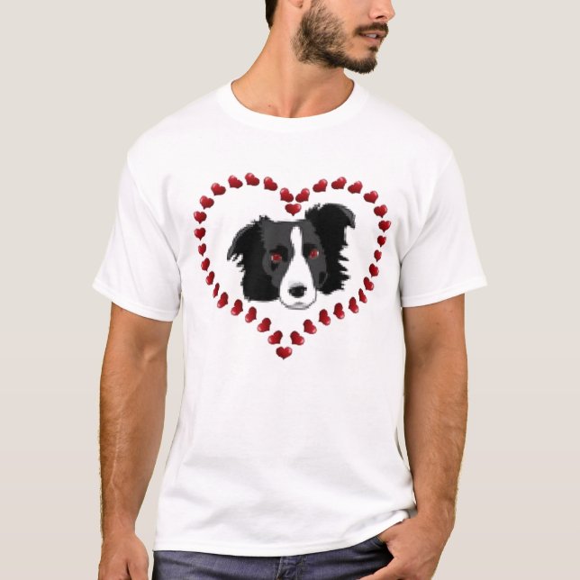 Camiseta T de border collie (Frente)