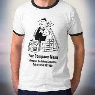 Camiseta T de Cartoon de Serviços de Construção