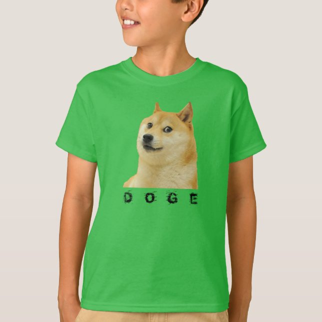 Camiseta T de D O G E para miúdos (Frente)