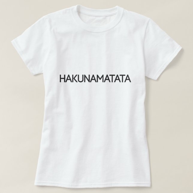 Camiseta T de HakunaMatata (Frente do Design)